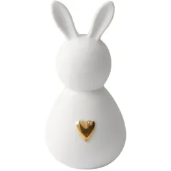 Bunny Kleine dekorative Figur 13 cm goldenes Herz