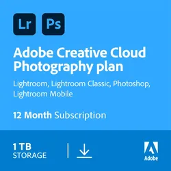 Adobe Creative Cloud Photography Plan 1TB Cloud-Speicher - 1 Benutzer - 1 Jahr - (Windows/Mac) - NL