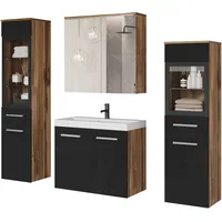 WELLTIME »MADRIT II, Schrank mit Waschbecken, 2 Hänger, Spiegelschrank«,