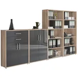 BMG Möbel Aktenschrank Tabor (Set 21, Büroschrank abschließbar mit Metallgriffen) Made in Germany beige