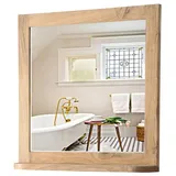 Main Möbel Spiegel mit Ablage 70x70cm Massivholz Akazie massiv NEU OVP!!