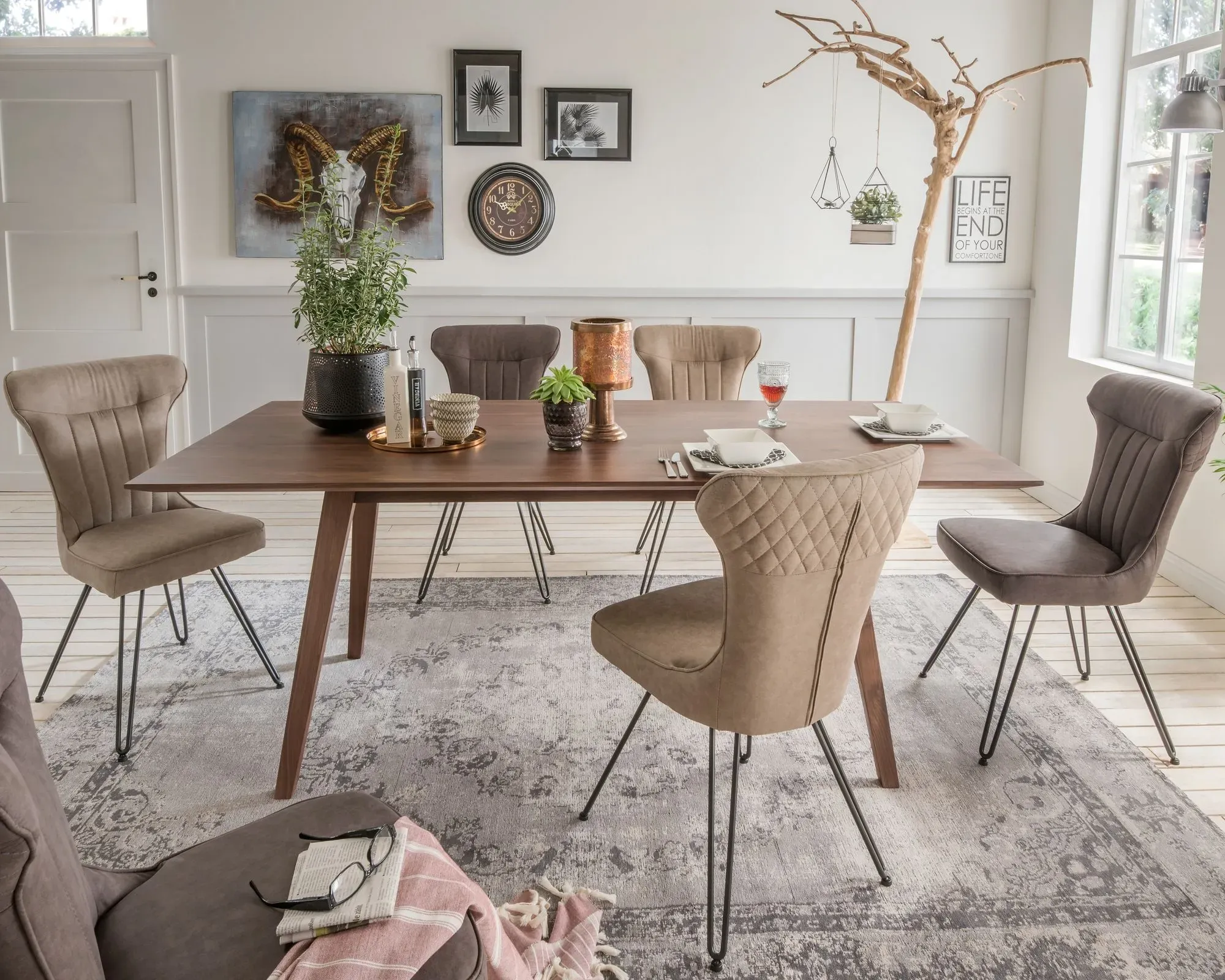 designline »Lina« Polsterstuhl Grau 430