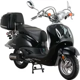 Alpha Motors Motorroller Retro Firenze 50 ccm 45 km/h EURO 5 schwarz inkl. Topcase - Schwarz