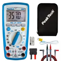 Peaktech P 2180 – Multimeter - LCR-Meter, digital, 5999 Counts, Autorange, Strommessgerät, beleuchtetes LCD-Display CAT III 1000 V, blau und weiß