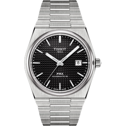 Tissot T-Classic PRX Powermatic 80 T137.407.11.051.00 - Wabenstruktur,schwarz,edelstahlfarben,grau - 40mm