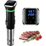 FUNYKICH Sous Vide Stick, 1100W IPX7 wasserdicht Sous Vide Garer Präzisionskocher Timerfunktion, 3D Zirkulation, Präziser Temperatureinstellung, LED Touch-Display