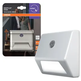 Osram NIGHTLUX Stair Nachtlicht, Weiß, Bewegungssensor, IP54, batteriebetrieben, 4000 K kaltweiß, ideal für Treppen und flexible Montage Optionen