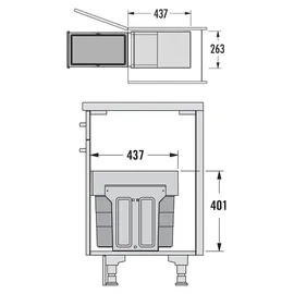HAILO Tandem 28 l Grau