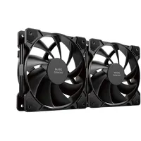 Mars Gaming MF-PWMX2 Schwarz, 2 Lüfter 120mm, Flüsterleise FDB 12dB, Anti-Vibrations-System, PWM-System