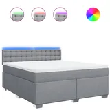 vidaXL Boxspringbett 180 x 200 cm Hellgrau