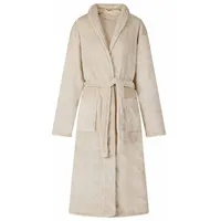 vidaXL Bademantel ohne Kapuze Beige L Flanell