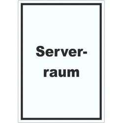 Serverraum Aufkleber mit Text Computer IT PC hochkant A7 (74x105mm)