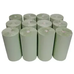 Rollenhandtuchpapier, 1-lagig, grün 16430-00 , 1 Paket = 12 Rollen