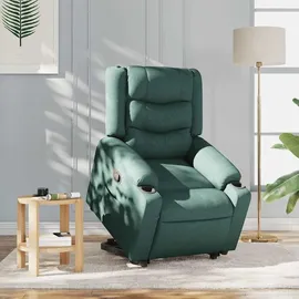 vidaXL Relaxsessel mit Aufstehhilfe Stoff 94,5 x 100 x 0 cm Dunkelgrün mit Rollen