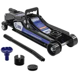 ECD Germany Wagenheber hydraulisch 2,5T, TÜV/GS Zertifiziert, Hubhöhe 80-360 mm, 2x Gummiauflage & SUV-Adapter, kfz Hydraulischer Rangierwagenheber mit 360° Rollen, PKW Radwechsel Montagehilfe