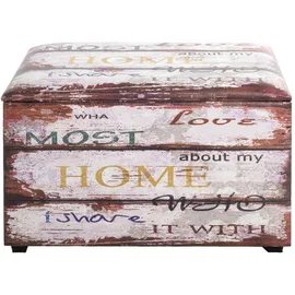 Haku-Möbel HAKU Sitztruhe Motiv 65 x 40 x 42 cm - bunt - BHT 65x42x40 cm