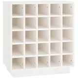 vidaXL Weinregal Weiß 55,5x34x61 cm Massivholz Kiefer