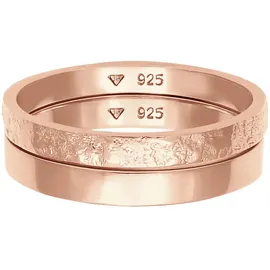 Elli Ring 925 Sterling Silber Ring Set in Rosegold | Gr.: 54