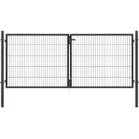 Floraworld Doppeltor Classic 300 x 100 cm Schwarz/Metall
