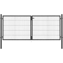 Floraworld Doppeltor Classic 300 x 100 cm Schwarz/Metall