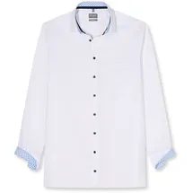 Olymp Businesshemd OLYMP "OLYMP Luxor, comfort fit, New Kent mit extra langem Arm", Herren, Gr. 40, Normaler Arm, weiß, 100% Baumwolle, Hemden