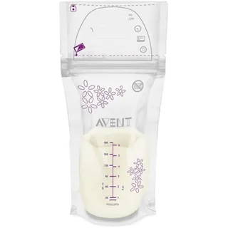 Philips Avent Muttermilchbeutel 180ml zum Aufbewahren & Einfrieren von Muttermilch, SCF603/25 , vorsterilisiert, 25 Stück