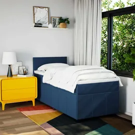 vidaXL Boxspringbett 100 x 200 cm Blau
