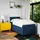 vidaXL Boxspringbett 100 x 200 cm Blau
