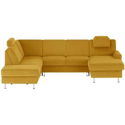 meinSofa Wohnlandschaft Mit verschiedenen Funktionen verfügbar Jana , gelb , Maße (cm): B: 309 H: 87 T: 235