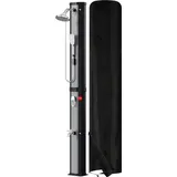 Solardusche bis 60°C Einstellbare Temperatur Campingdusche Gartendusche Außendusche 60L Mit Handbrause Mit Schutzhülle Silber - Silber