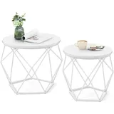 VASAGLE Couchtisch 2er Set, Wohnzimmertisch, Beistelltisch,