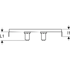 Geberit FlowFit Anschlusswinkel 90Gr vormontiert 2-fach Rg+ d20-Rp1/2 L:78mm