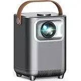 Beamer, Elektrischer Fokus/Auto Trapezkorrektur WiFi 6 BT5.2 Mini Beamer 4K Full HD 1080P Unterstützt, 50% Zoom Tragbar für Heimkino/Outdoor, Kompatibel Mit TV Stick/HDMI/USB/Laptop/iOS/Android