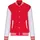 Kariban Teddy College Jacke rot/weiß 2