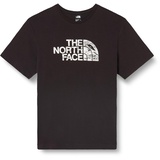 The North Face NF0A87NXJK3 M S/S Woodcut Dome T-Shirt - Schwarz,Weiß - L