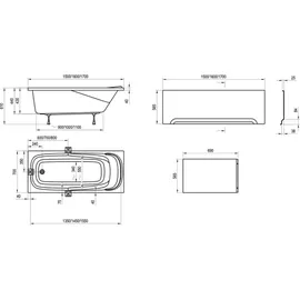 Ravak Vanda II Rechteckbadewanne 170 x 70 cm (CP21000000)