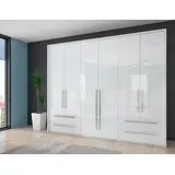 PLACES OF STYLE »Piano, inklusive Rahmen und Beleuchtung, soft-close-Funktion« 277 oder 322cm breit, 226cm hoch, mit 4 Schubladen, UV lackiert, hochglänzend weiß oder beige, FSC-zertifiziert