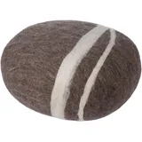 myfelt Alwin - Filz Kieselstein, Meditationskissen, Yogakissen, Dekokissen, Pouf, Hellbraun rund - Größe L