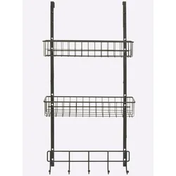 Gewürzregal HEINE HOME, schwarz, B:39cm H:75cm T:10cm, Metall, Regale