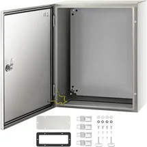 Vevor Schaltschrank NEMA-Industriegehäuse, 50 x 40 x 20 cm NEMA 4X-Stahl-Verteilerschrank, IP66 wasserdicht und staubdicht, elektrischer Anschlusskasten für den Außen-/Innenbereich, mit Montageplatte