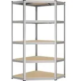 Eckregal bis 875 kg belastbar silbern-naturbeige