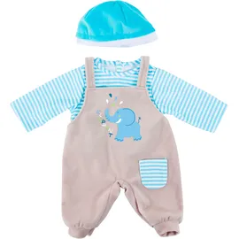 Bayer Puppenkleidung Latzhose Elefant Blau/Grau (46)