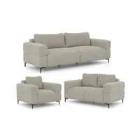 s-style möbel S-STYLE Polstergarnitur 3+2+1 Cardea ¦ braun ¦ Maße (cm): B: 217 H: 80