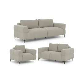 s-style möbel S-STYLE Polstergarnitur 3+2+1 Cardea ¦ braun ¦ Maße (cm): B: 217 H: 80