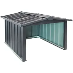 Mährobotergarage Satteldach 68x47 cm aus Metall Carport Überdachung Unterstan...