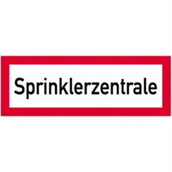 Aufkleber Sprinklerzentrale, Folie, 297x105 mm