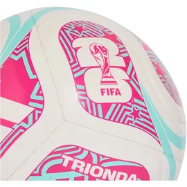 adidas FIFA Fußball-Weltmeisterschaft 26 Trionda Club Ball White / Flash Aqua / Shock Pink Gr. 4