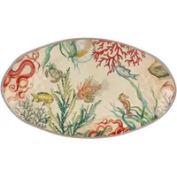 NATEC Natec, Tablett, Sea Life Melamin oval Tablett / TULIPANI MILANO Nador Teller 100% 52x30cm in Geschenkbox