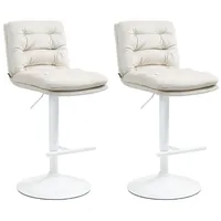 CLP 2er Set Barhocker Damar mit Samtbezug I Barstuhl