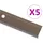 vidaXL Treppenkantenprofil In L-form 5 Stk. Aluminium 100cm Braun